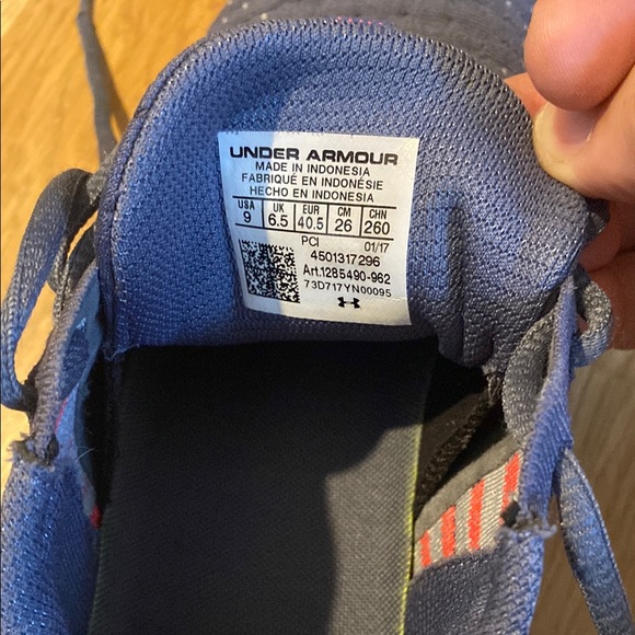 Under Armour Blue and Red Athletic Shoes - Picture 4 of 9